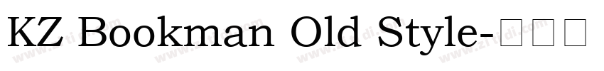 KZ Bookman Old Style字体转换